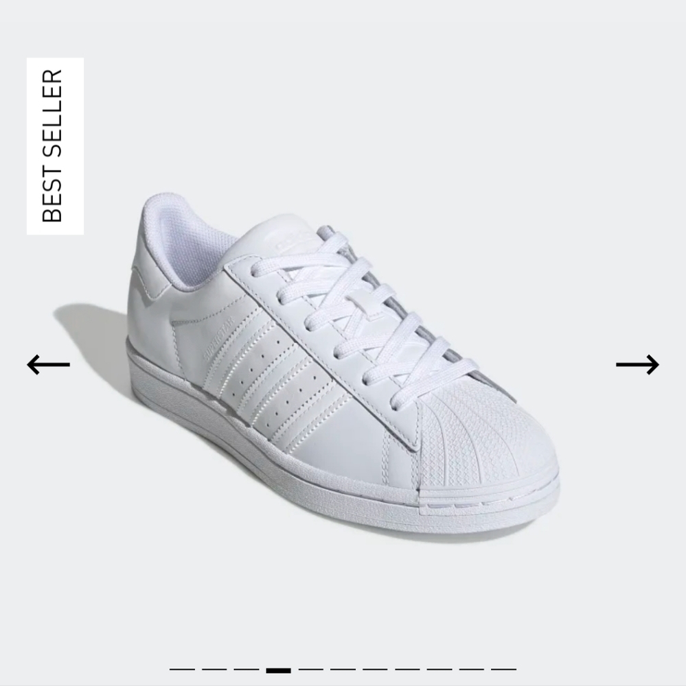 Adidas superstar all white sneakers women's 8
